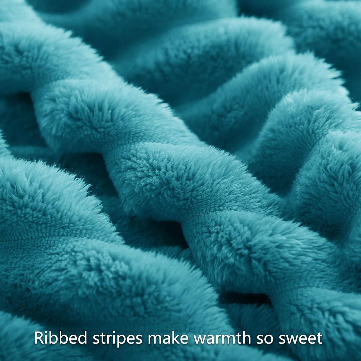 Thumbnail 6 de RUIKASI Kuscheldecke Türkis (150x200 cm) – flauschige Fleece- und Couchdecke für Wohnzimmer & Sofa