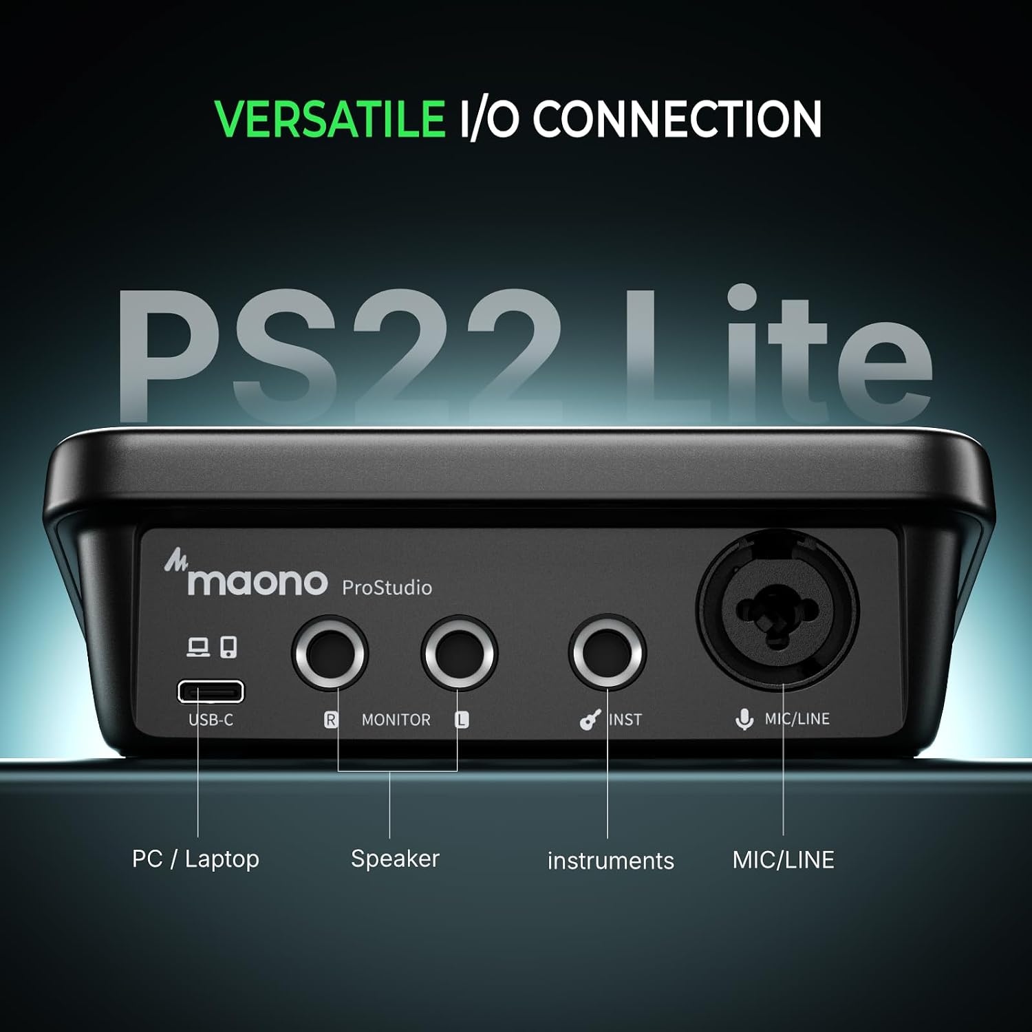 Detalle 2 de MAONO USB Audio Interface PS22 Lite