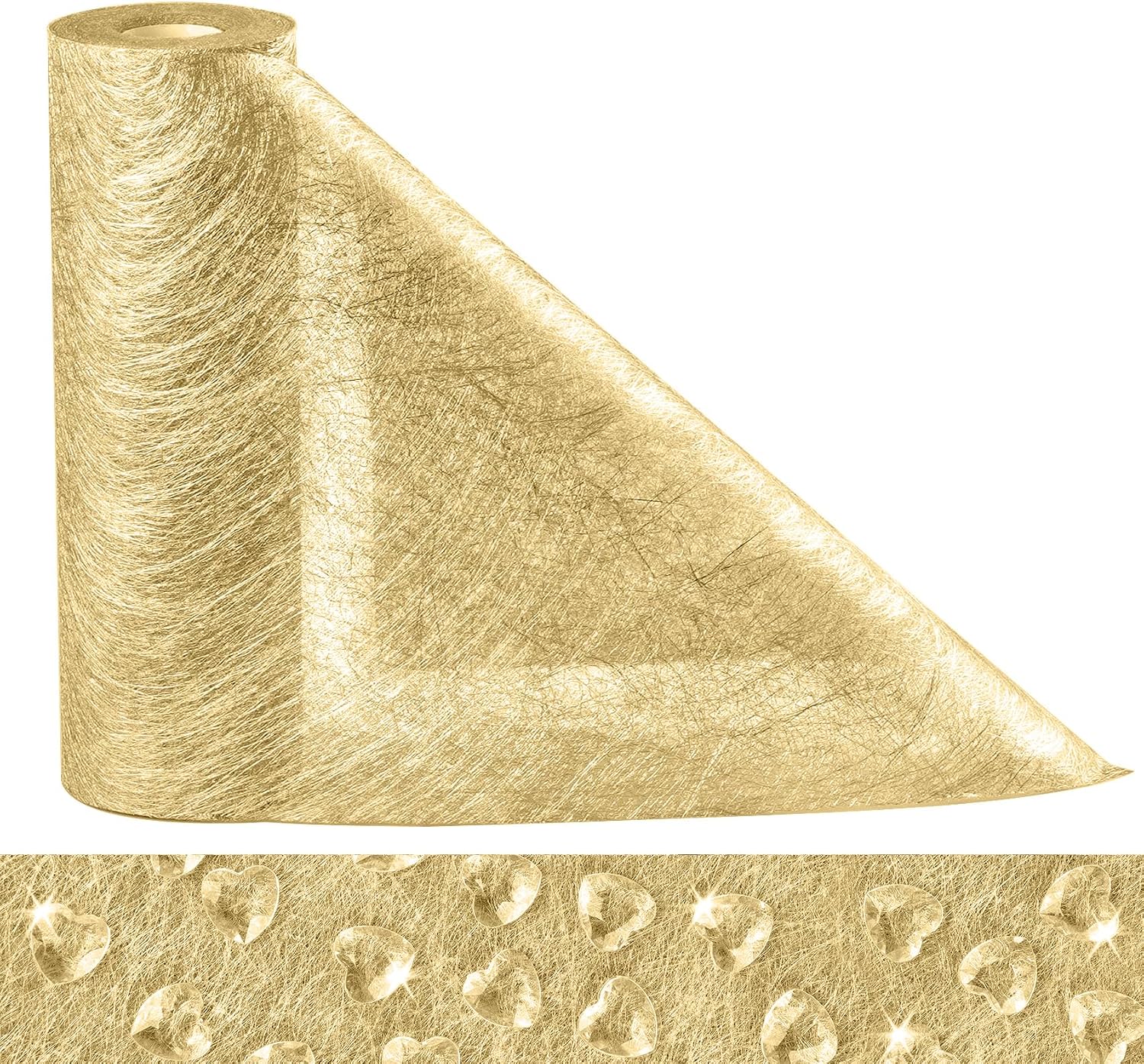 Detalle de Anstore Tischläufer Gold 30 m Rolle