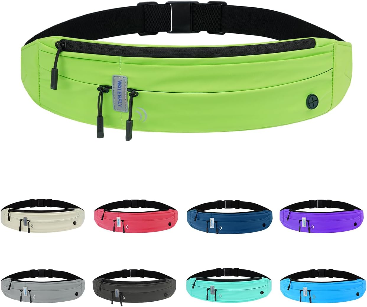 Thumbnail 6 de WATERFLY Running Belt Fanny Pack (Runner) — slim hands-free waist bag with phone holder