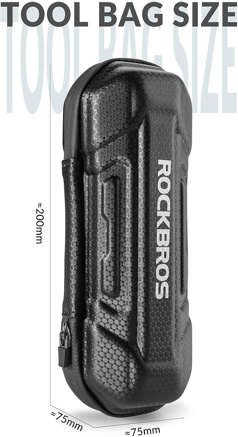 Detalle de ROCKBROS Kit di riparazione per accessori bici con mini pompa, borsa organizer e strumenti portatili