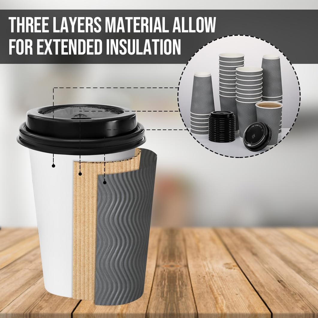 Thumbnail 2 de BYSNOW 16 oz Coffee Cups with Lids
