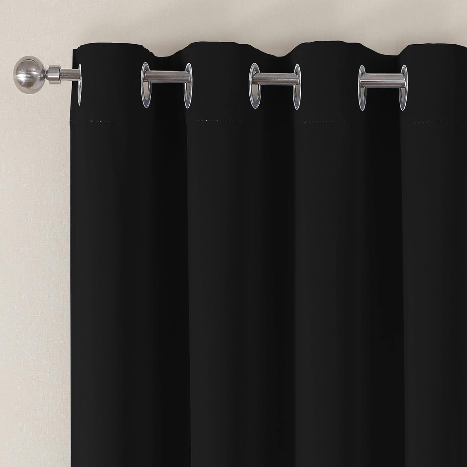Thumbnail 1 de VEHEDE Black Out Curtains for Bedroom 96 Inch Drop – 2 Panels, 55" x 96", Eyelet Thermal Insulated Blackout Drapes for Living Room