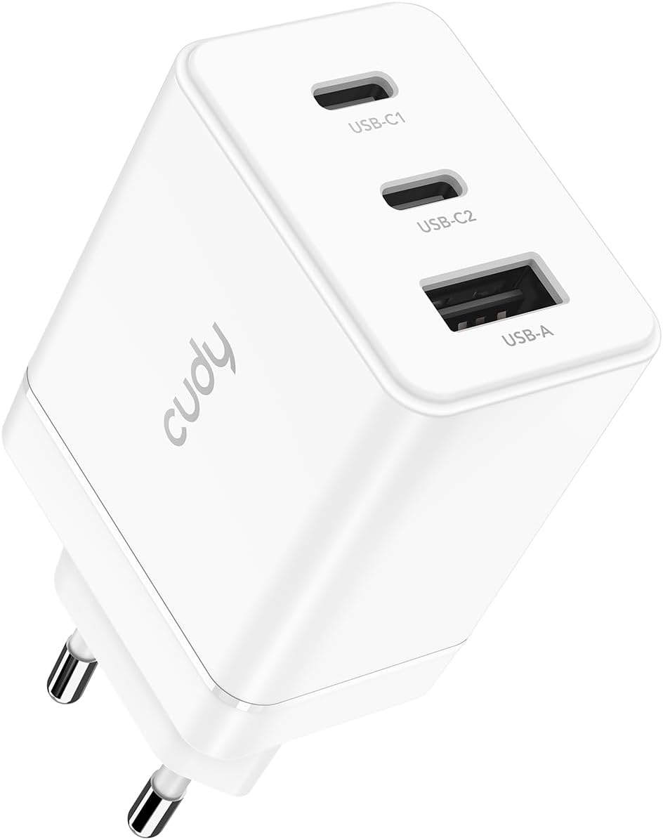 Detalle de Cudy CH67 Cargador 67W 3 puertos