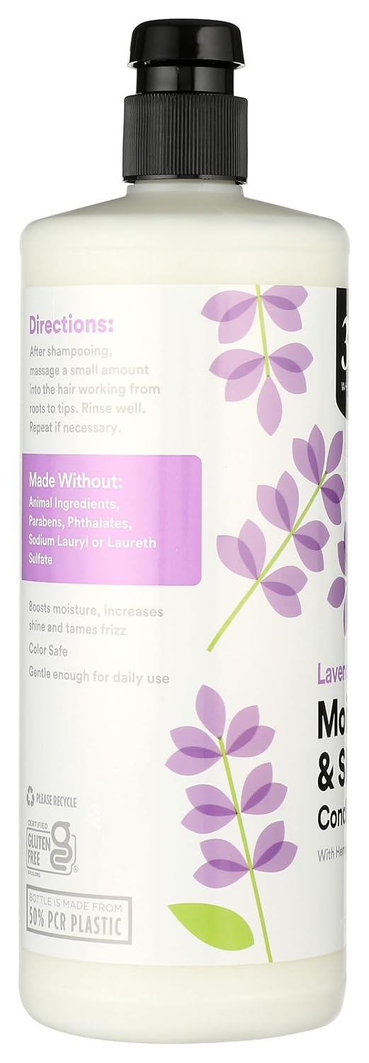 Detalle de 365 by Whole Foods Market Moisture & Shine Conditioner with Hemp Seed & Argan Oil, Lavender Scent, 32 Fl Oz