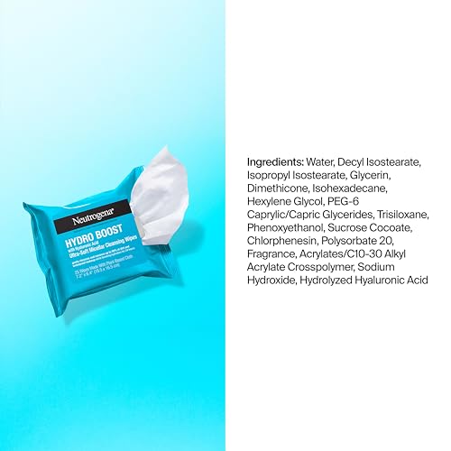 Thumbnail 7 de Neutrogena Hydro Boost Cleansing Wipes Makeup Remover, 25 Ct