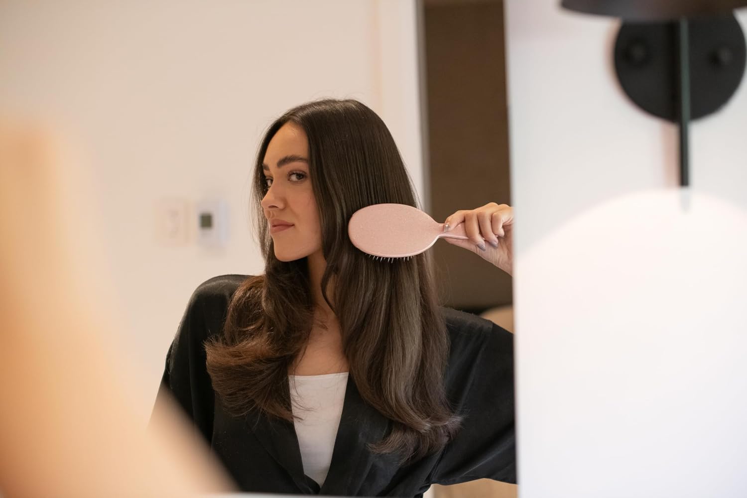 Detalle de FRAMAR Glitter Hair Brush Detangler - Rose