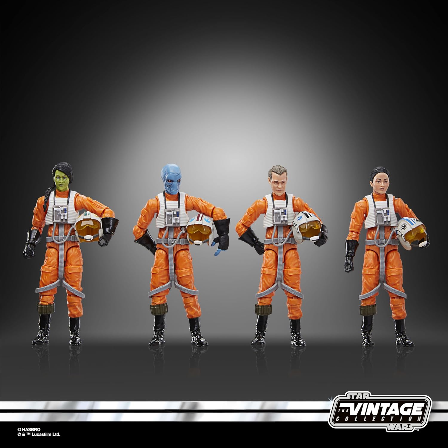 Detalle de スター・ウォーズ ビンテージコレクション X-Wing Pilot 4体セット 3.75インチ アクションフィギュア