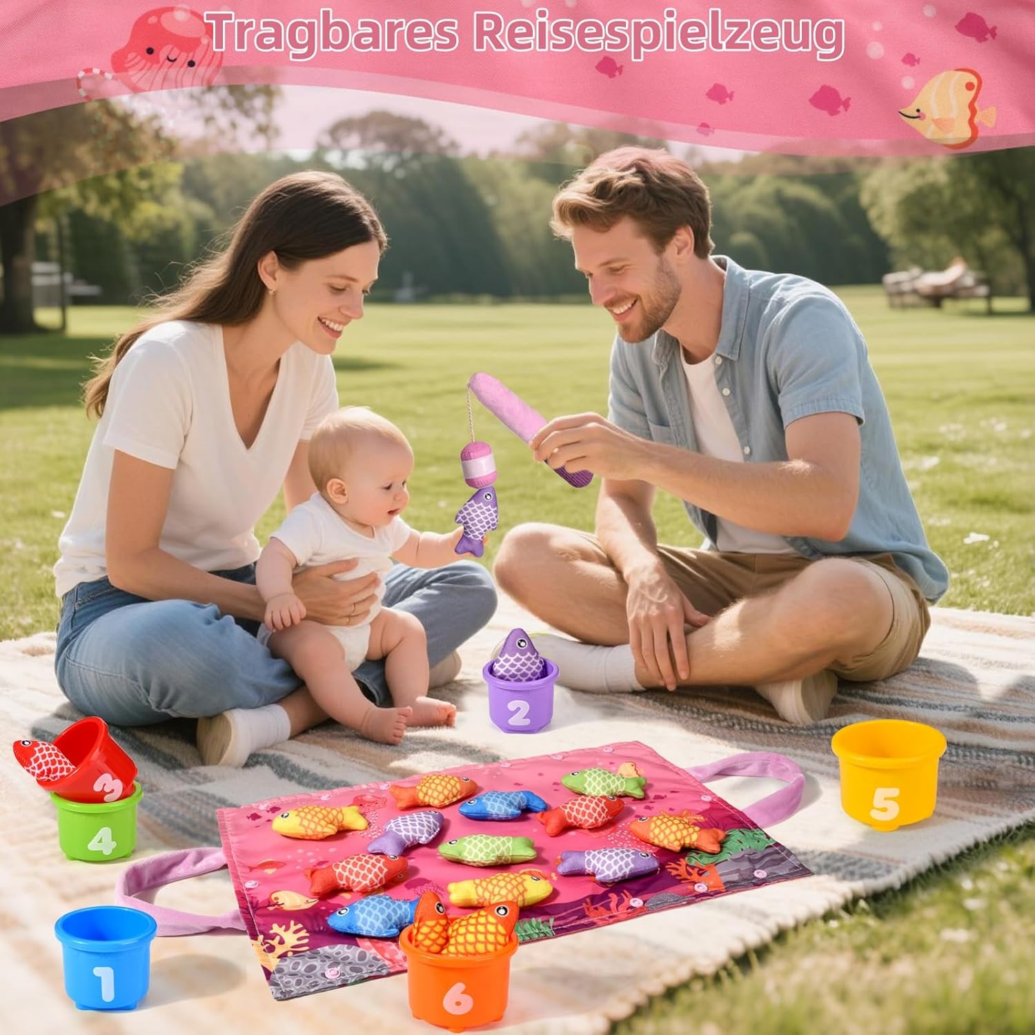 Detalle 2 de Tokiyis Baby Angelspiel ab 12 Monaten, rosa