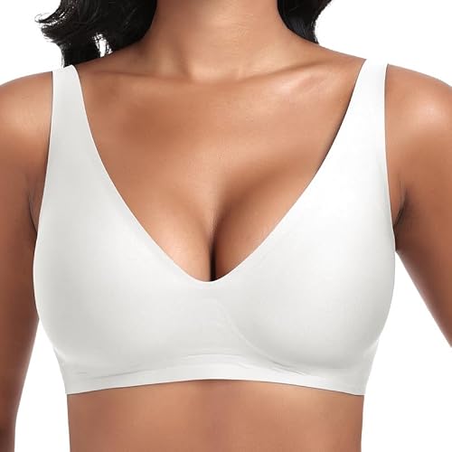Detalle de Jiuday Tiefer V Push Up BH ohne Bügel