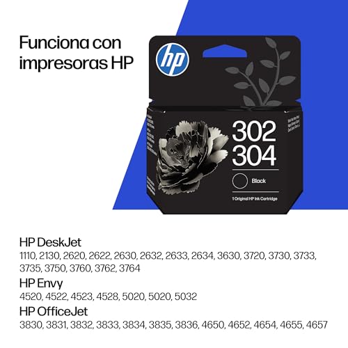 Thumbnail 2 de HP 302/304 Negro (B7RT7AE) — Cartucho Original Compatible con impresoras HP DeskJet y OfficeJet