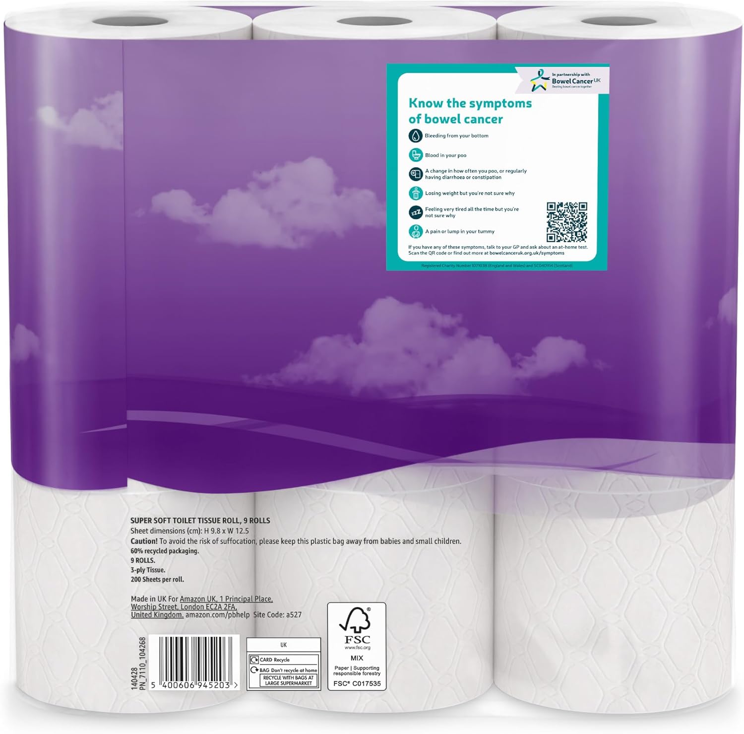 Thumbnail 6 de By Amazon Super Soft Toilet Tissue, 3-ply, 45 Rolls – FSC Certified, UK-Made
