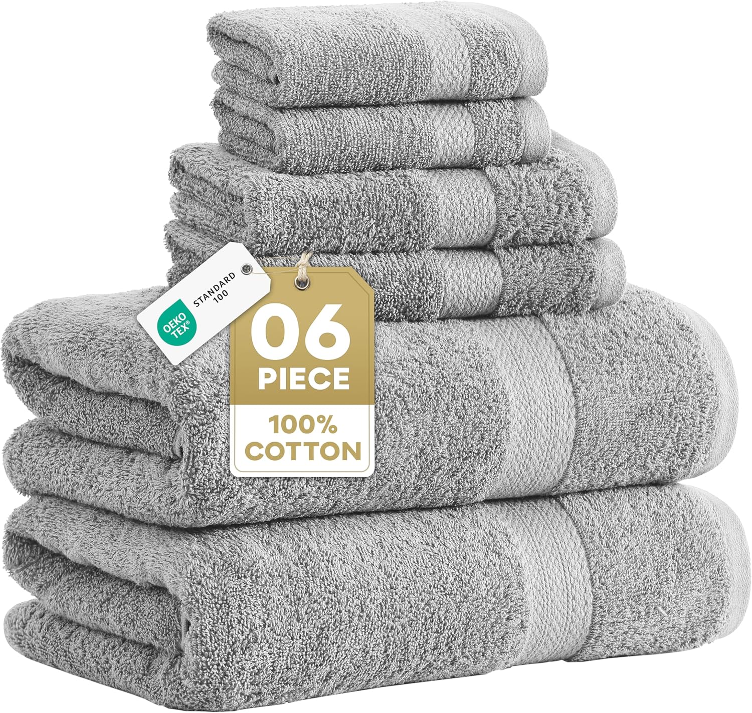 Detalle de Lane Linen Mercerized Cotton 6-Piece Towels