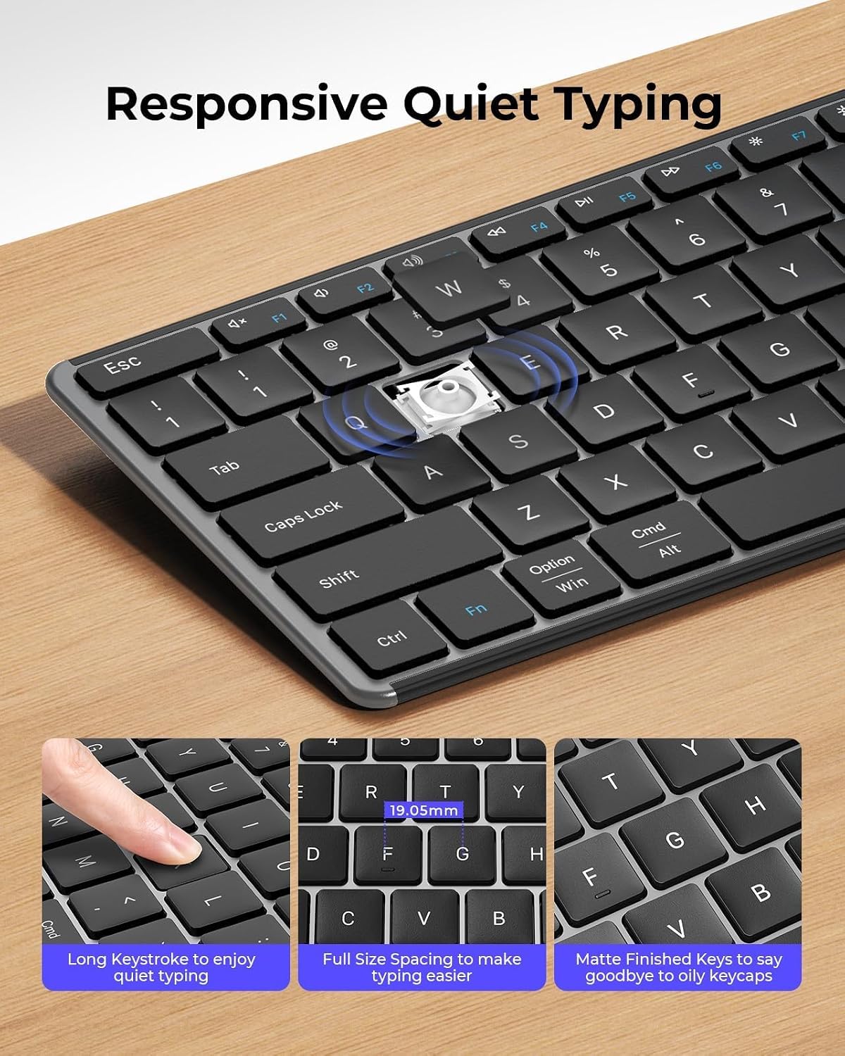 Thumbnail 5 de seenda SKM64-3 Wireless Keyboard Mouse Combo 200h