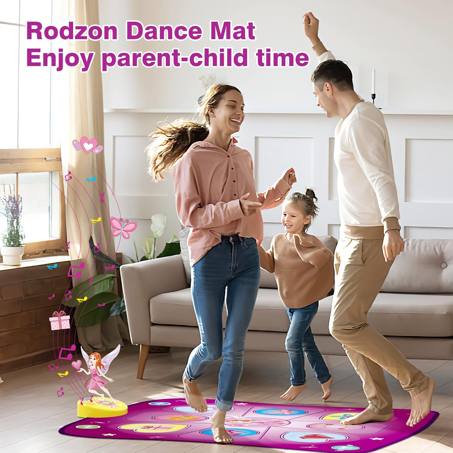 Thumbnail 4 de Rodzon tapis de danse musical pour enfants (3 à 8 ans) avec affichage LED et 3 modes de jeu