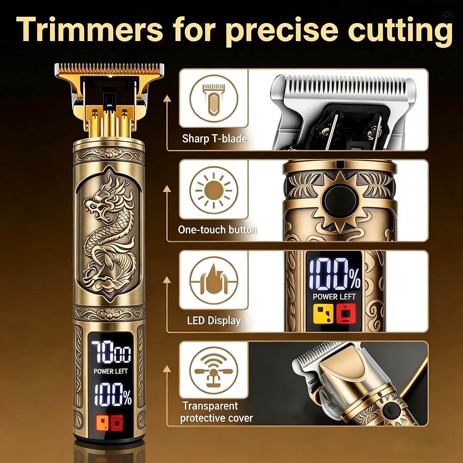 Thumbnail 4 de Hair Clippers for Men Professional: T-Blade Trimmer and Grooming Kit