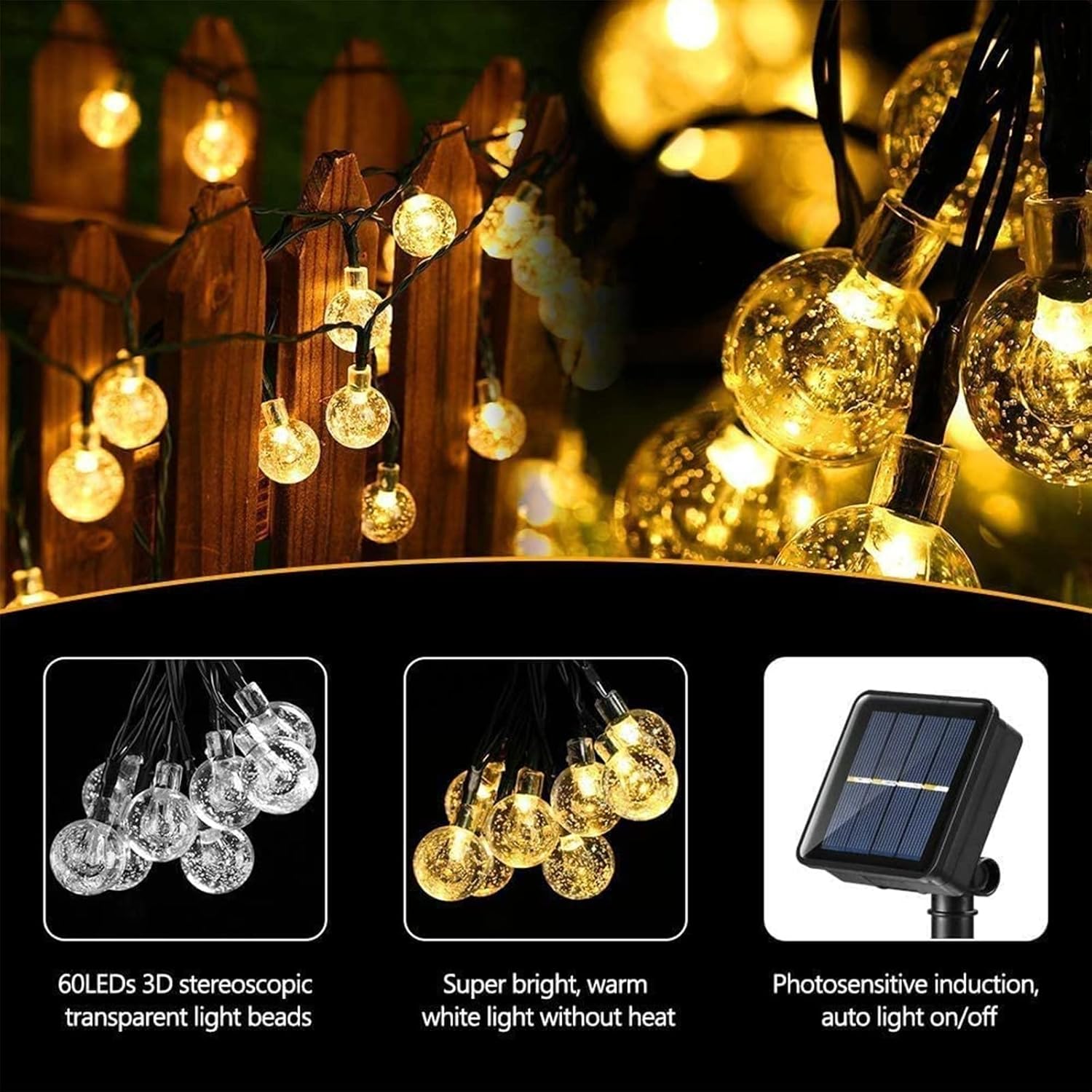Detalle 2 de Moxled Solar Lichterkette Außen 60 LED
