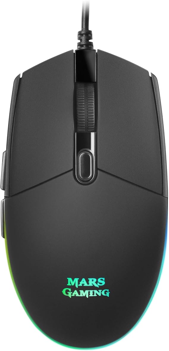 Detalle de Mars Gaming MMG Ratón RGB Flow, 3200 DPI, Antideslizante