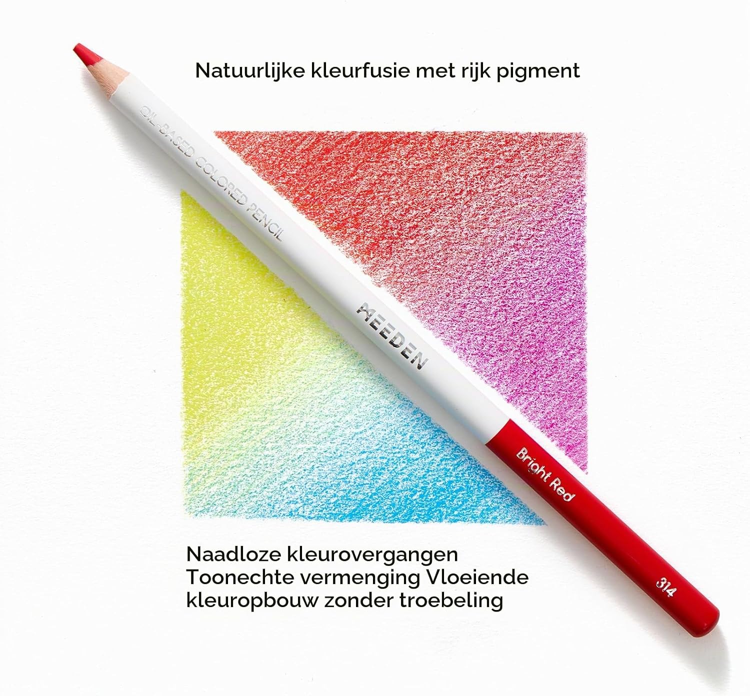 Detalle 2 de MEEDEN PNB-3021-72 kleurpotlodenset op oliebasis, 72 kleuren