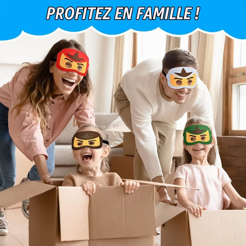 Thumbnail 5 de URAQT C2-masker-NL vilten verkleedmaskers voor kinderen, set van 12