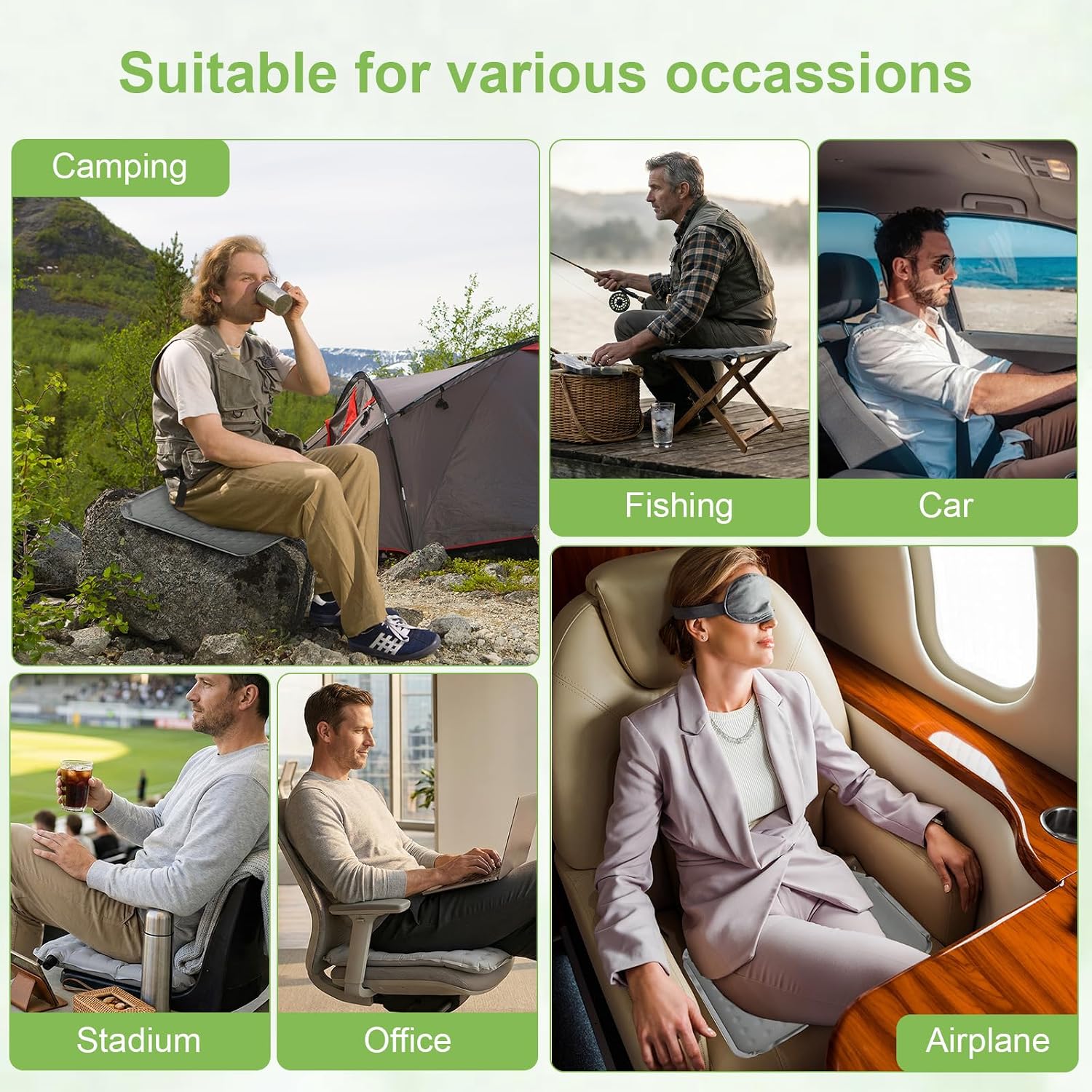 Thumbnail 6 de Hahorpa Self Inflating Travel Seat Cushion, 40×30cm – Grey