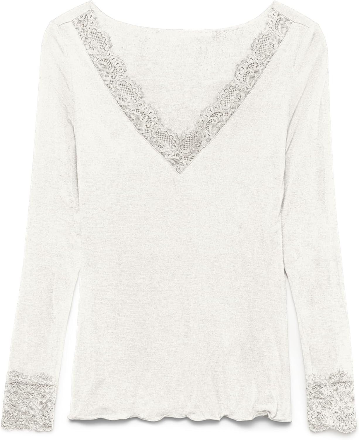 Thumbnail 4 de VERO MODA Vmskye LS V-Neck Lace Top JRS Noos – Haut en Dentelle à col en V pour Femme