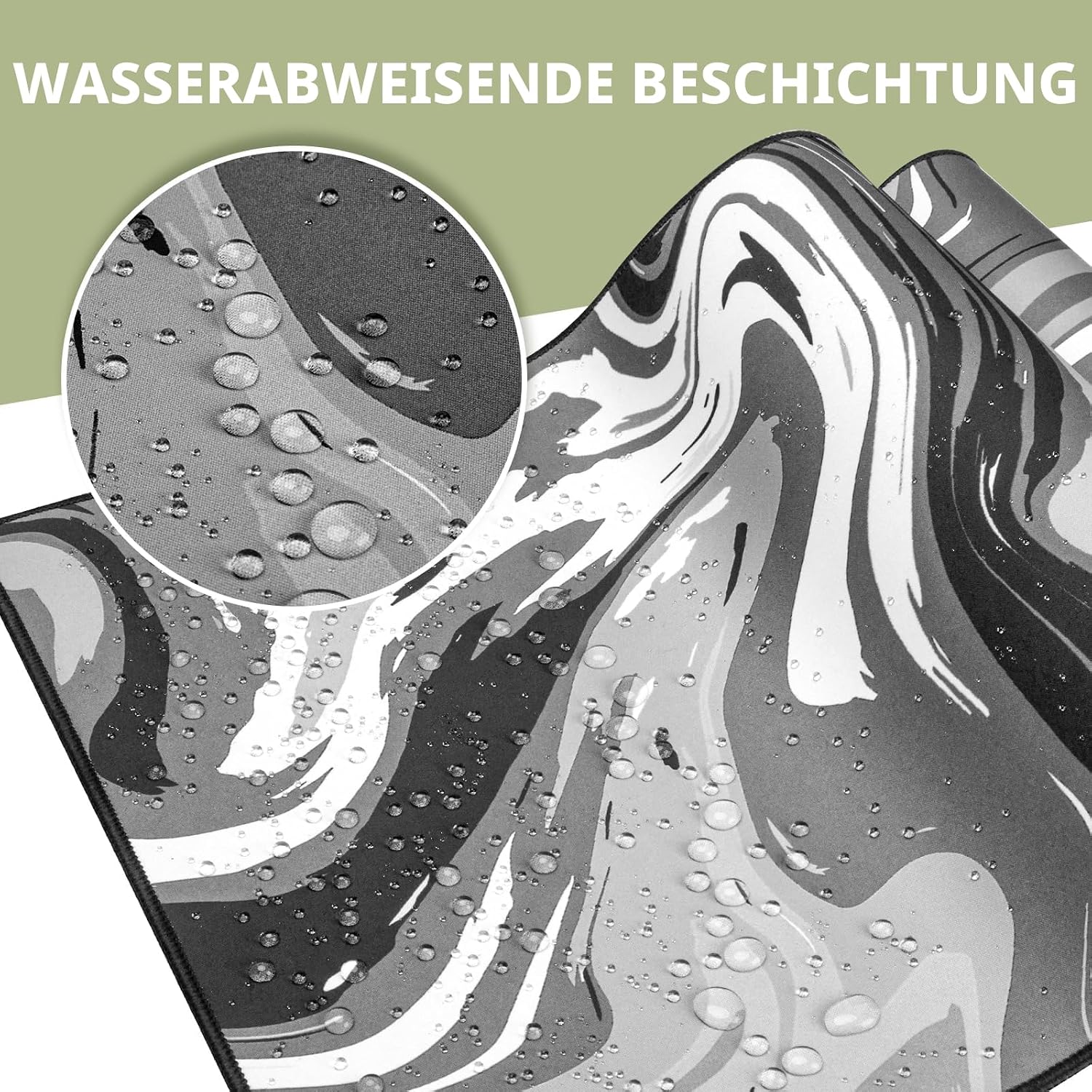 Detalle 2 de Rcege Großer Mauspad für Schreibtisch – Großes Gaming-Mauspad mit genähten Kanten, rutschfester Unterseite und wasserdichter Oberfläche