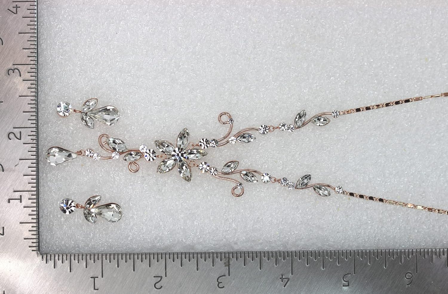 Thumbnail 4 de Faship Necklace and Earring Set, Rose Gold-Plated