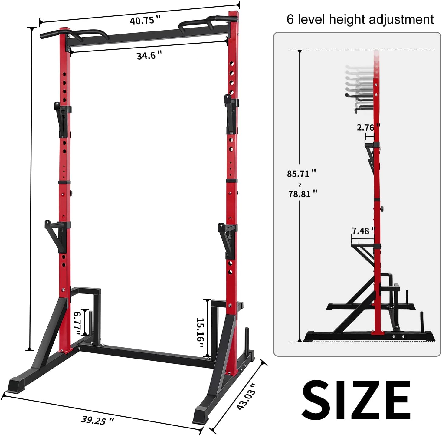 Detalle 1 de CANPA Power Rack with 800 lb Capacity