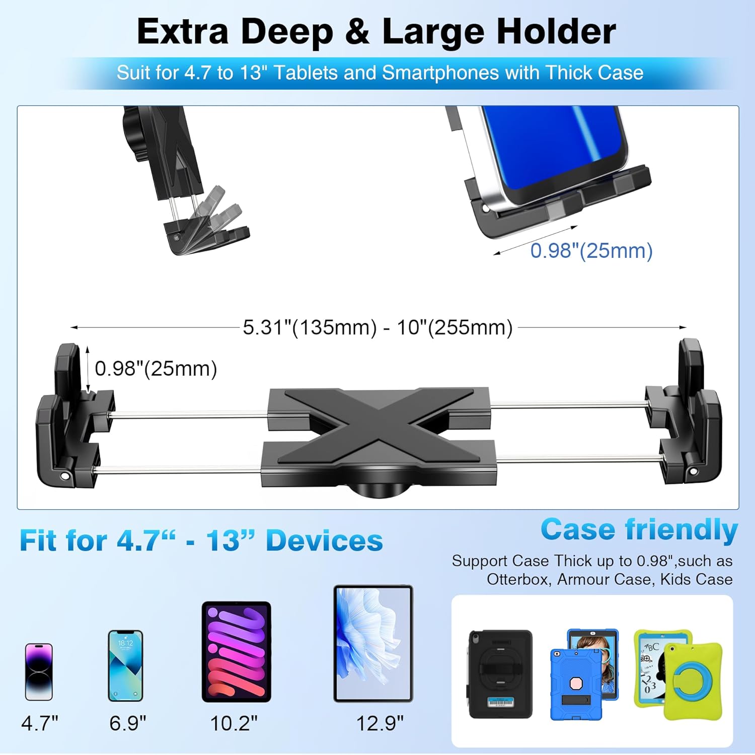 Thumbnail 5 de Peastrex Getränkehalter fürs Auto mit Tablet-Halterung (bis 13 Zoll) – iPad/iPhone & mehr