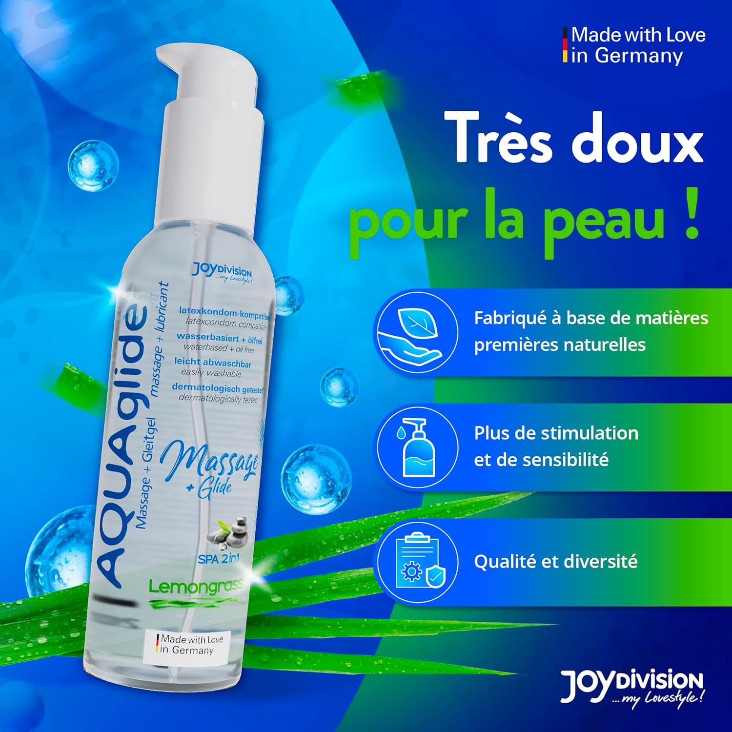 Thumbnail 4 de JOYDIVISION Lubricant & Gel 200 ml : gel-lubrifiant sans huile pour massage sensuel