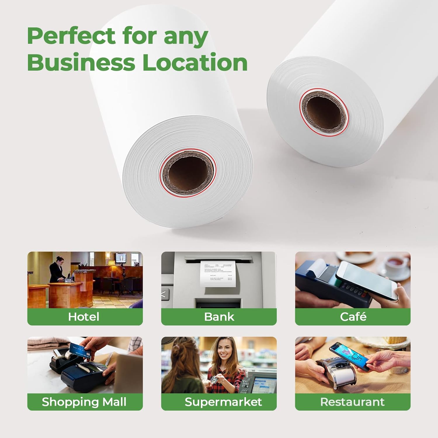 Thumbnail 6 de MUNBYN 56mm Thermal Receipt Paper, 50 Rolls, BPA- and BPS-Free