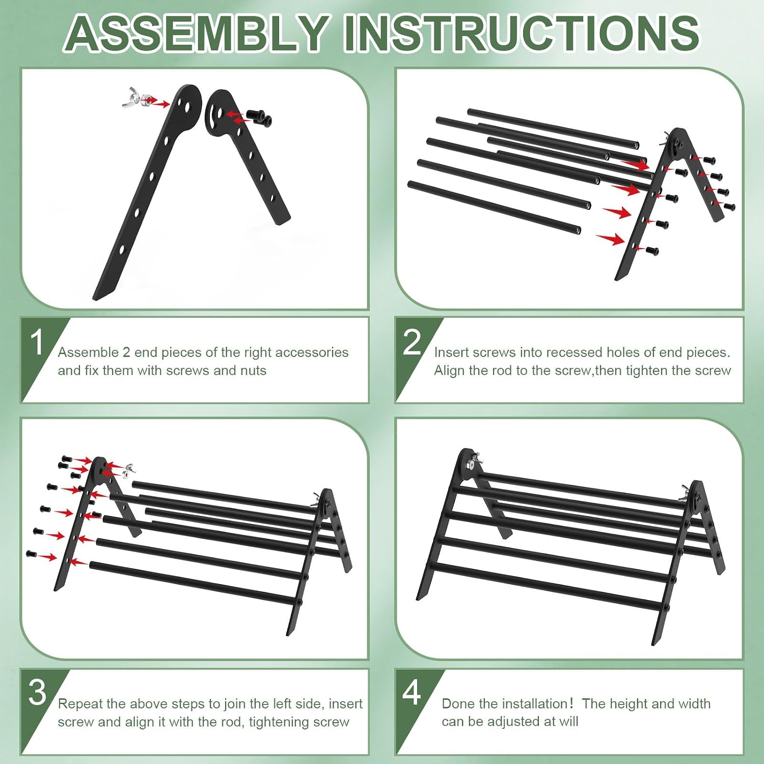 Thumbnail 6 de Giyiprpi Adjustable Metal Chicken Perch 8-roots ๐