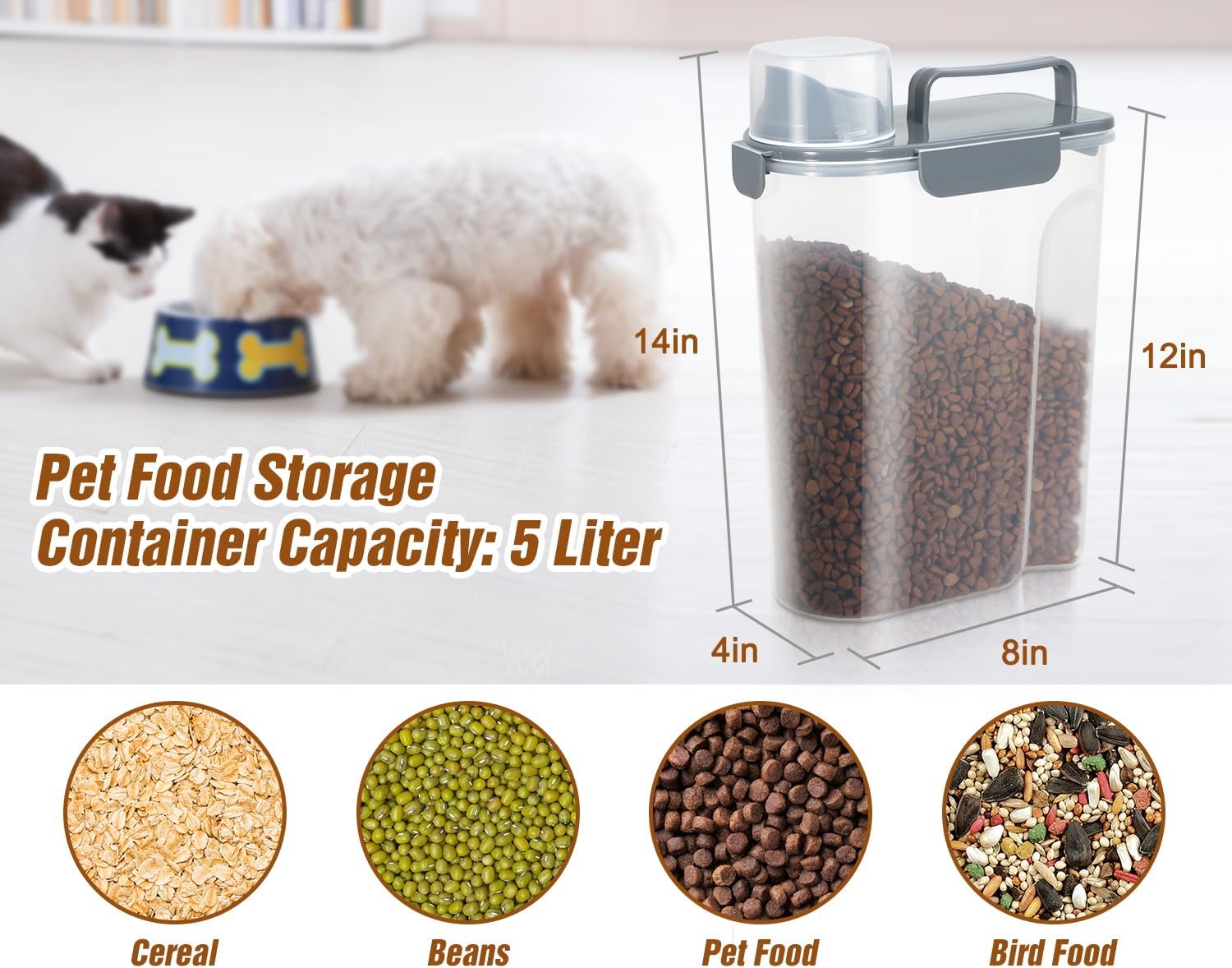 Detalle 2 de TBMax 5L Cat Food Storage Container