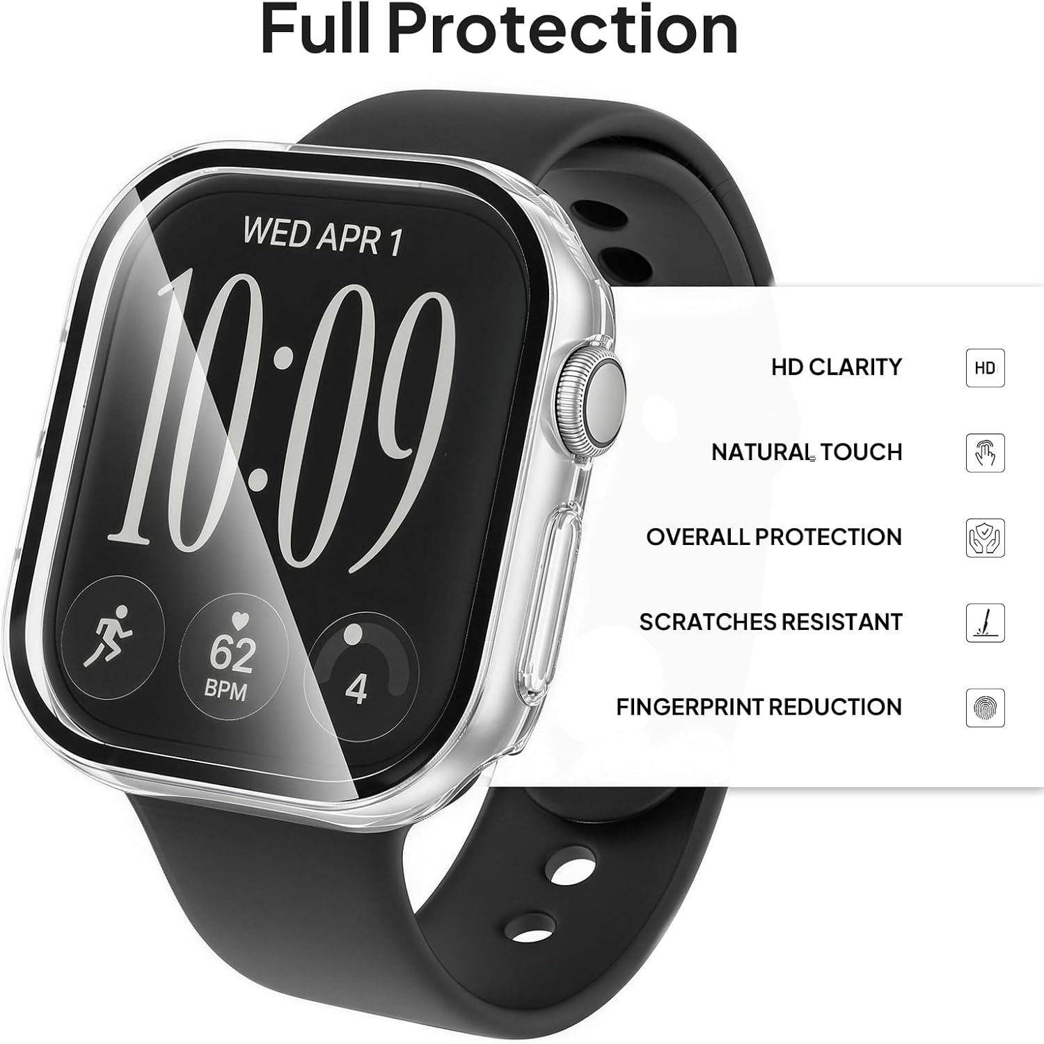 Detalle 2 de BRG S12 Case 3-Pack for Apple Watch Series 12 42mm with Screen Protector