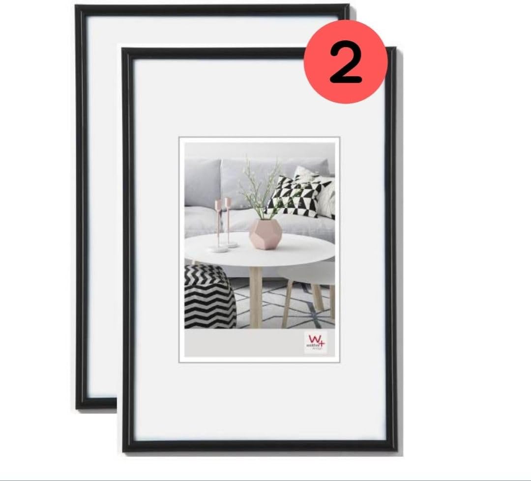 Imagen de Walther Design Cadre photo noir 13 x 18 cm – Lot de 2, Galeria KB318HD en OfertitasTOP