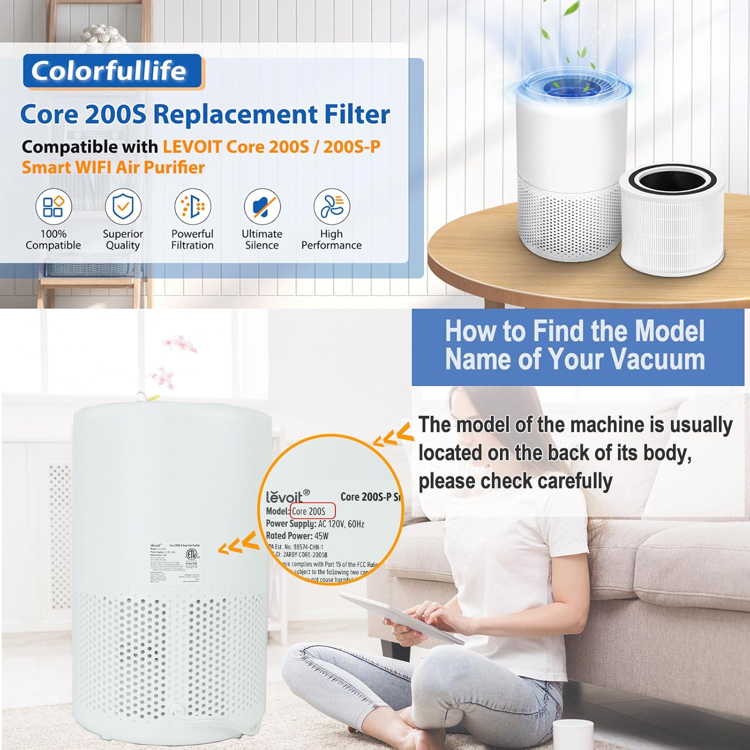 Detalle de Levoit Core 200S Replacement Filter 2-Pack