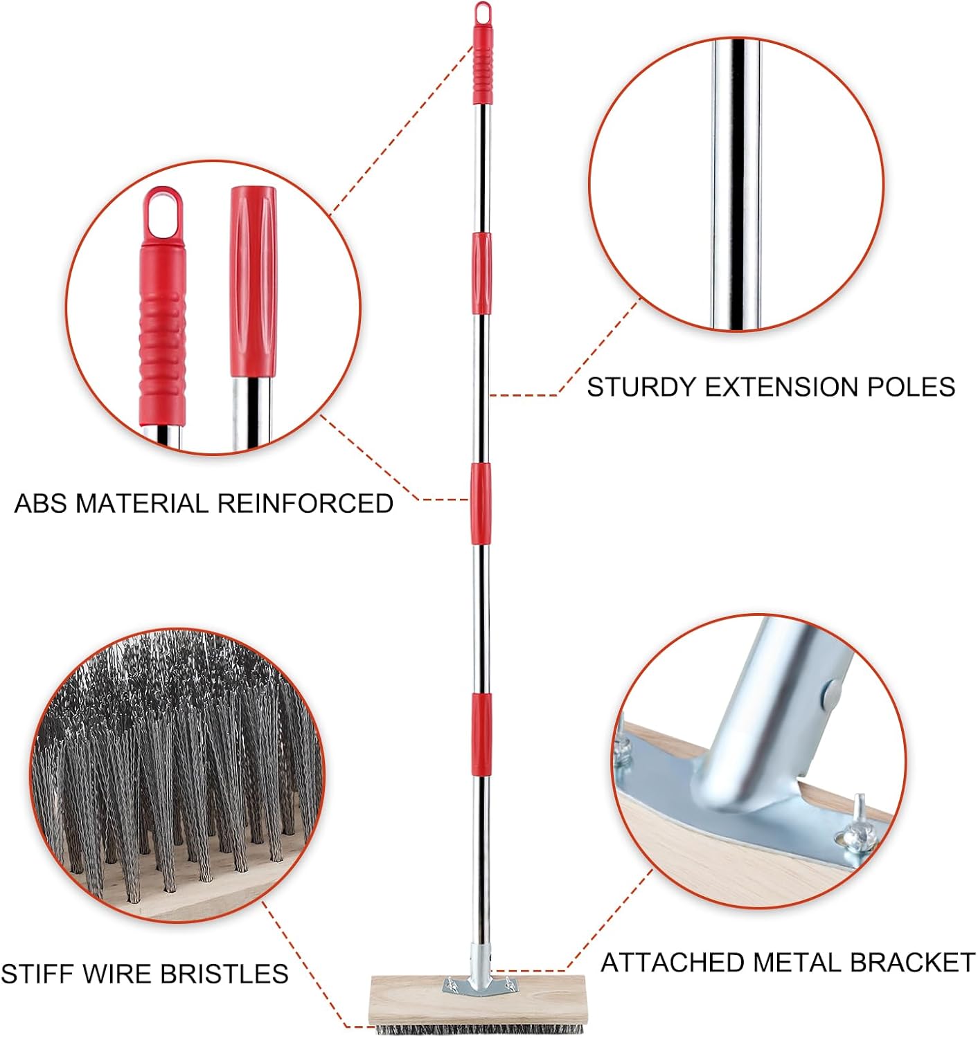 Thumbnail 4 de Mitclear Heavy Duty Wire Broom 57in 🧹