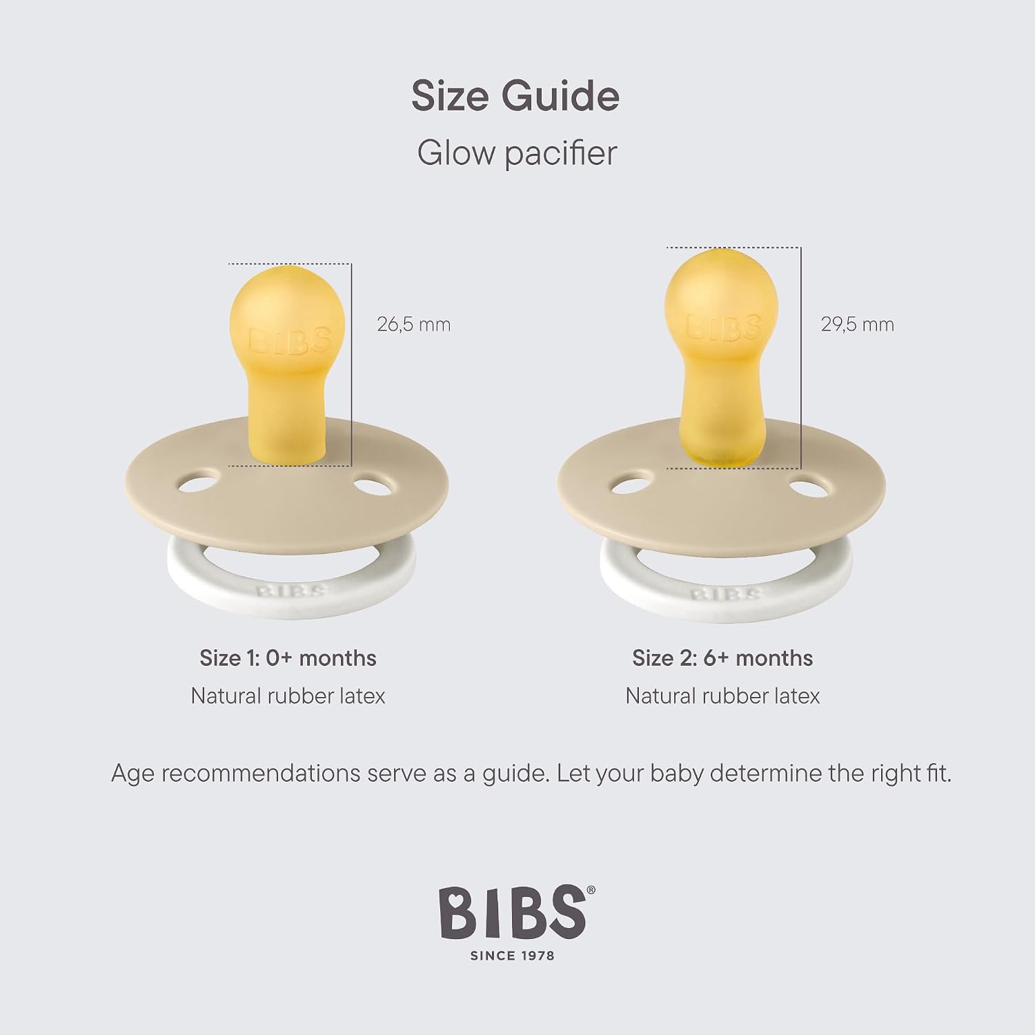 Detalle 2 de BIBS Colour Glow Schnuller 2er-Pack, Größe 1 👶