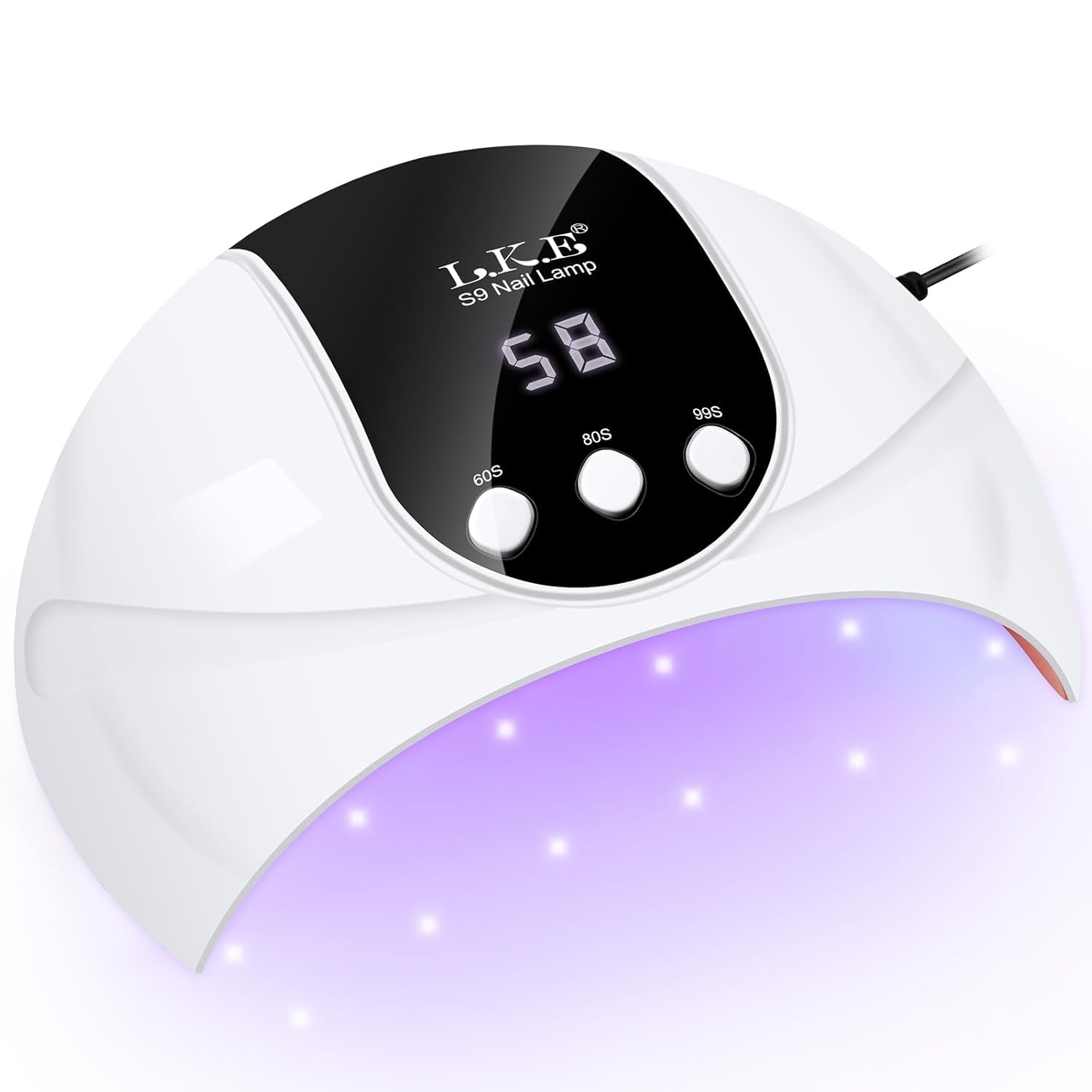 Detalle de UV Lampe für Gelnägel 54W – Tragbare Nagellampe mit 3 Timern, LCD-Display und Auto Sensor