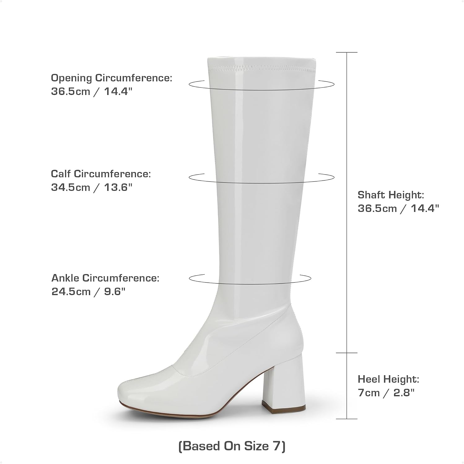 Detalle de DREAM PAIRS Women's Knee-High Boots, Wide Calf