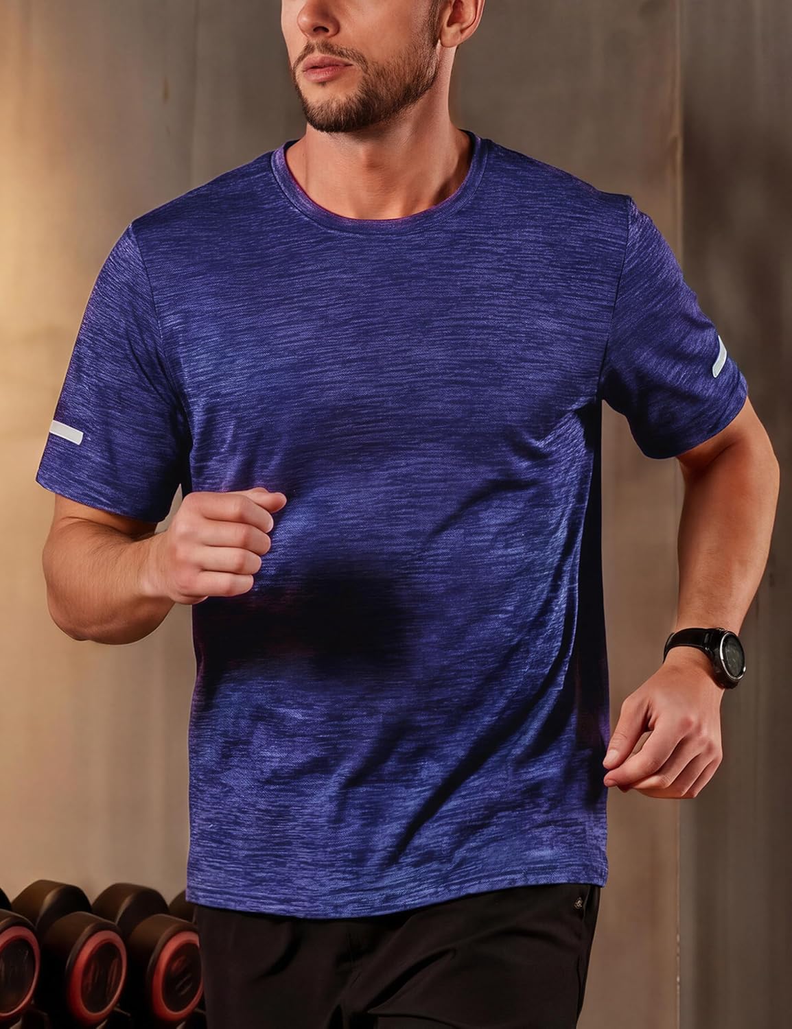 Thumbnail 1 de KEFITEVD Men's Quick Dry Short Sleeve T Shirt — Lightweight, Breathable Activewear for Gym and Run