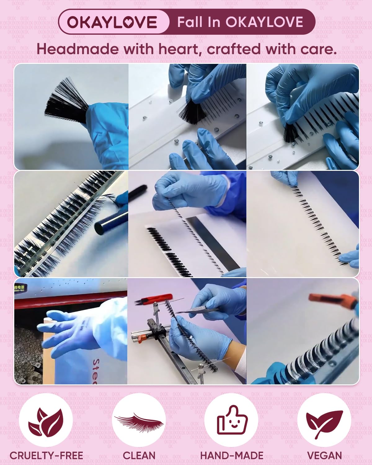 Thumbnail 5 de OKAYLOVE Manga Lash Clusters Kit with Spikes (LIRA, 10–18mm) – DIY Lash Extensions Kit