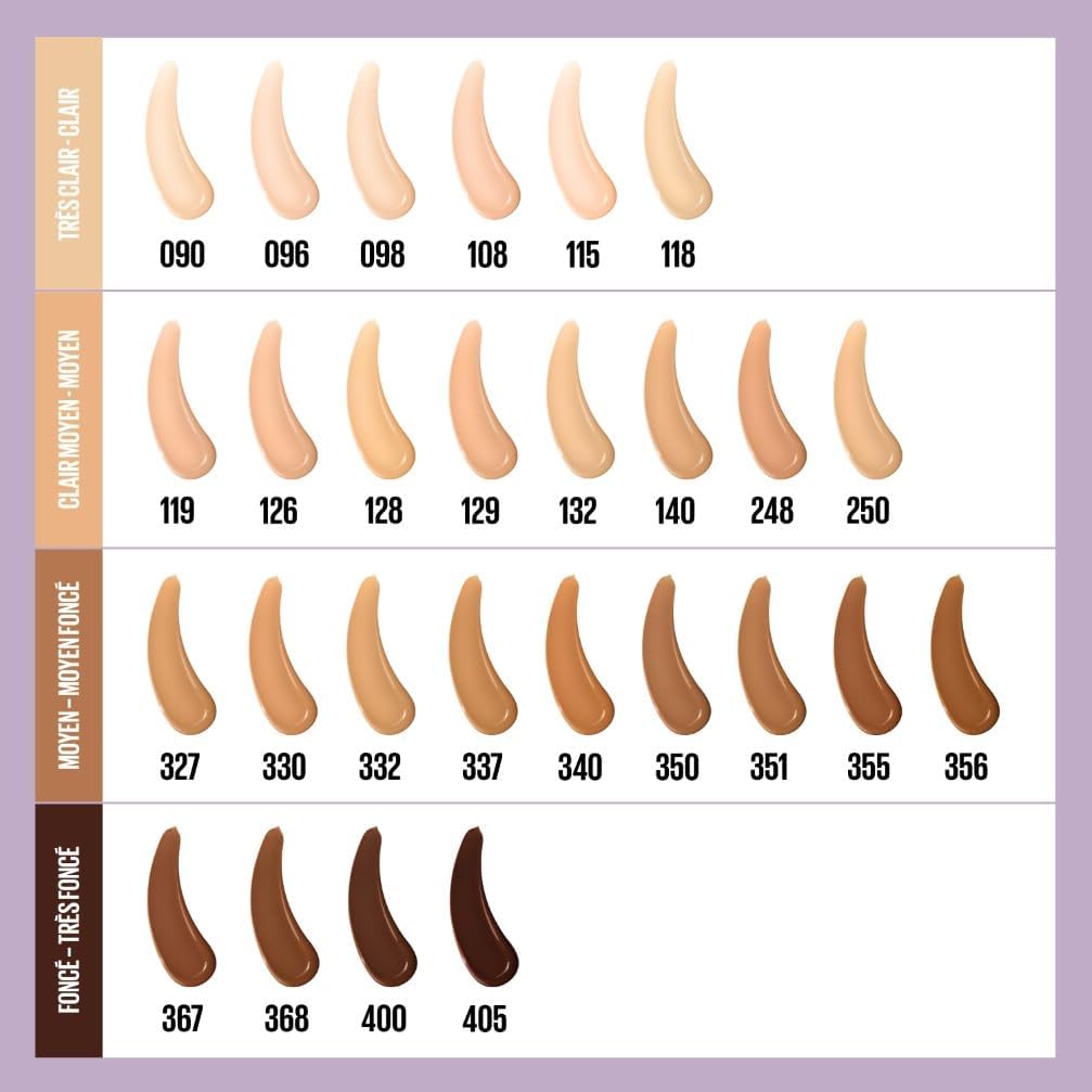 Detalle de Maybelline Superstay 30H Lumi-Matte Teinte 356 – fond de teint liquide longue tenue (35 ml) fini mat lumineux