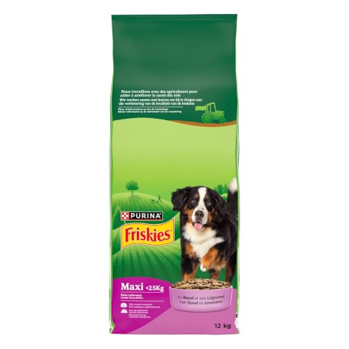Detalle 2 de FRISKIES Maxi - Croquettes pour Chiens Adultes de Grande Taille au Bœuf (Sac 12 kg)