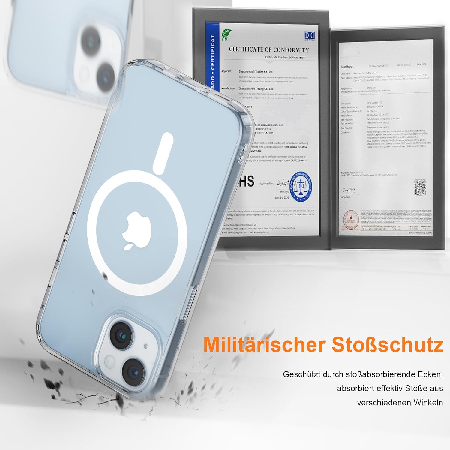 Detalle 2 de ORETECH Hülle 6,1 Zoll MagSafe für iPhone 14/13