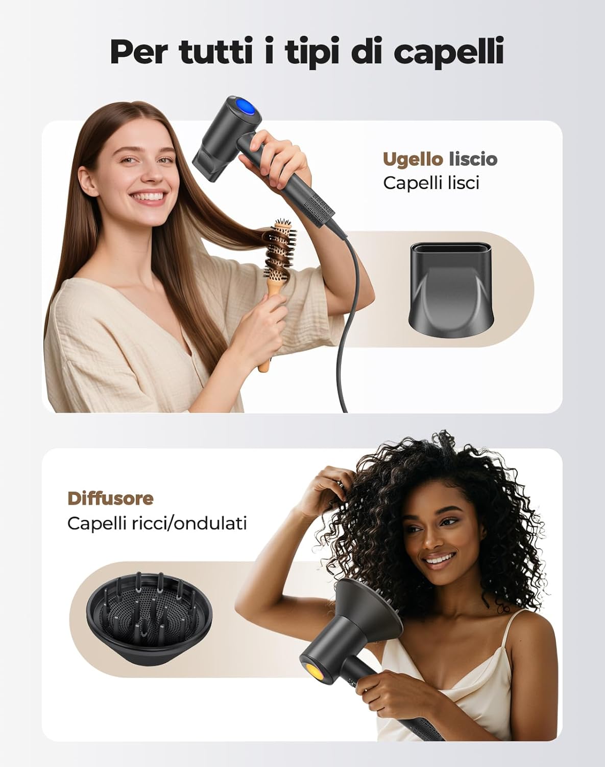 Thumbnail 5 de Haokoo Phon Capelli Professionale ad Alta Velocità fino a 150.000 RPM con controllo termico e 8 impostazioni