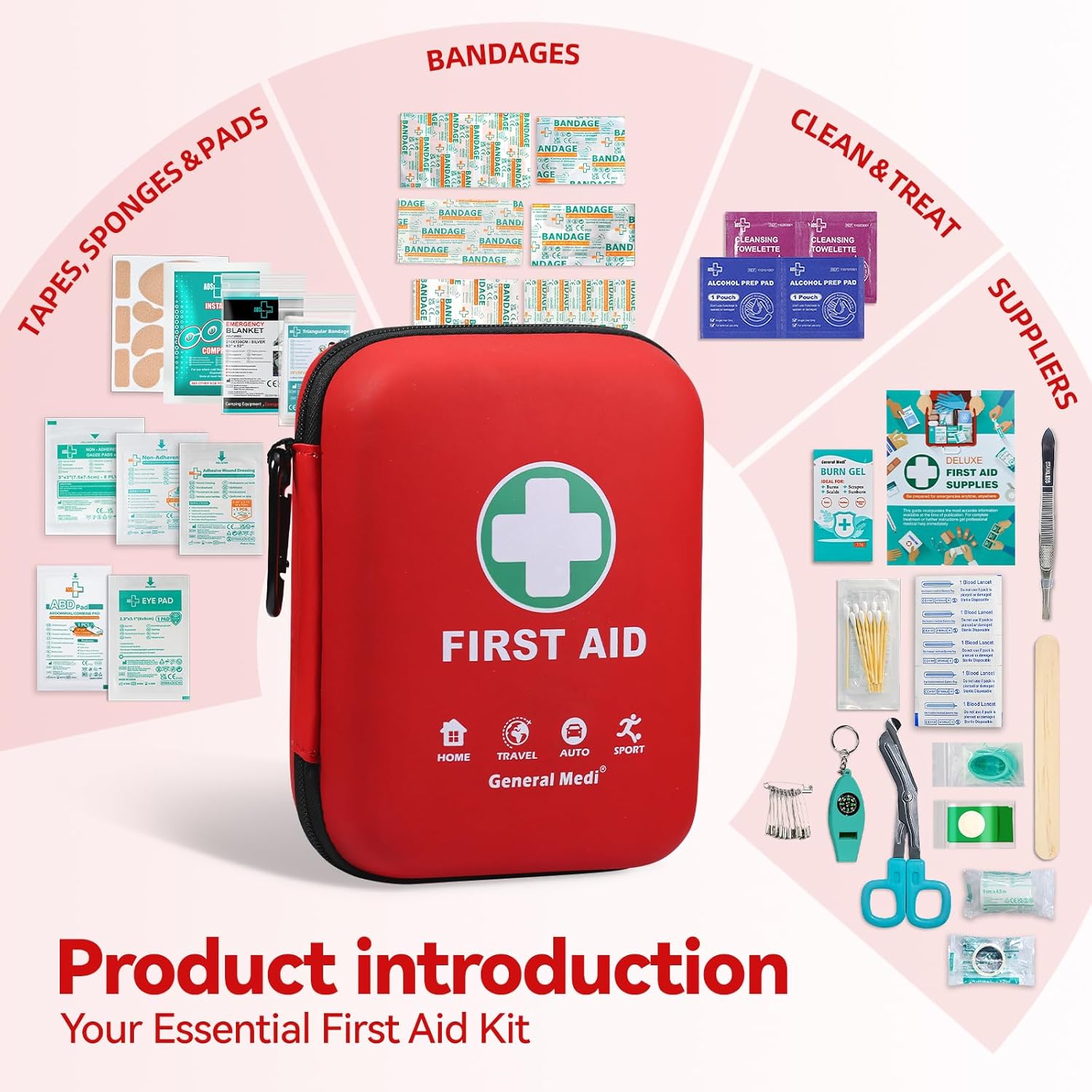 Detalle 2 de First Aid Kit 170-piece travel set 🩹