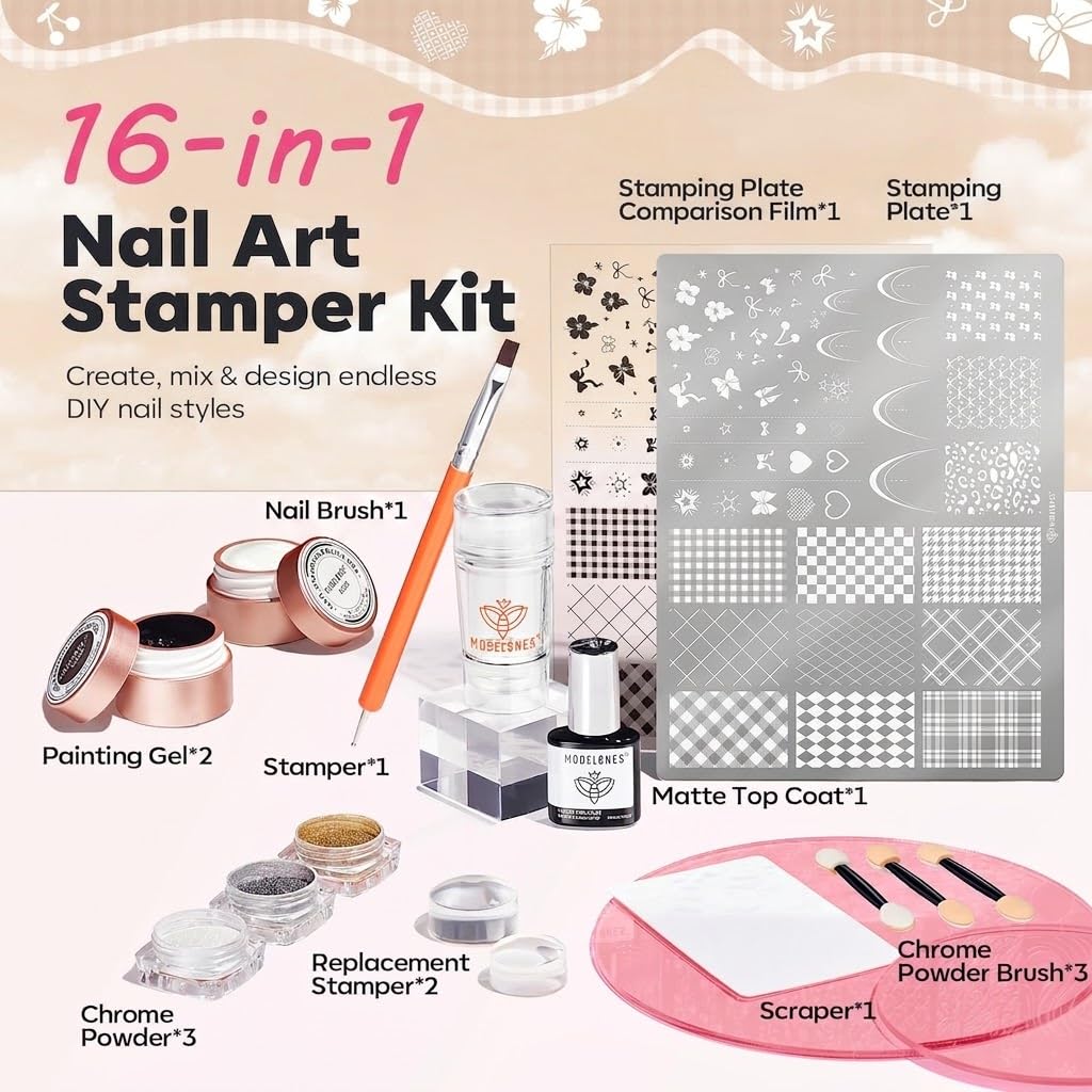 Thumbnail 6 de Modelones Nail Stamping Kit 16-Piece
