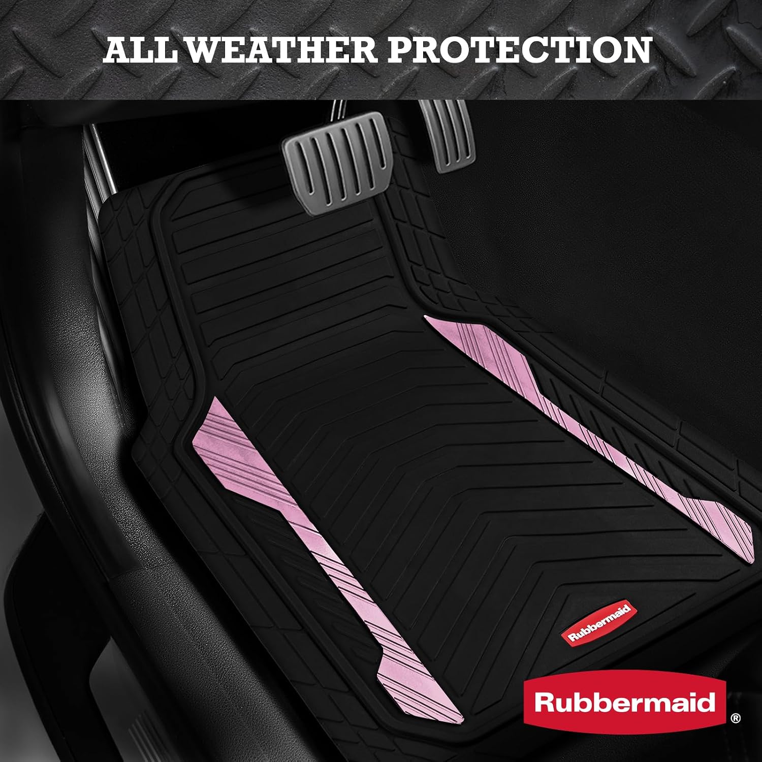 Thumbnail 6 de Rubbermaid Car Floor Mat, Heavy Duty All-Weather with Pink Aluminum Inserts